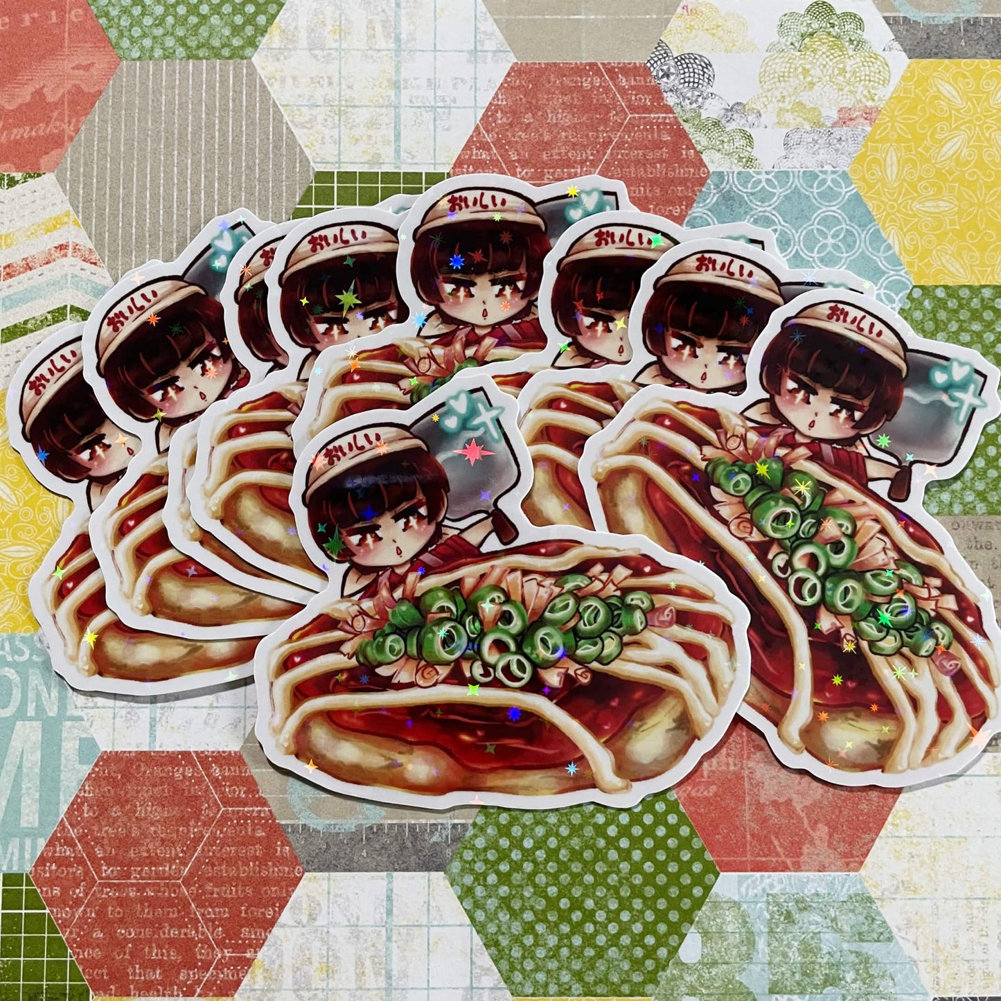 Japan 3x3 Holographic Sticker