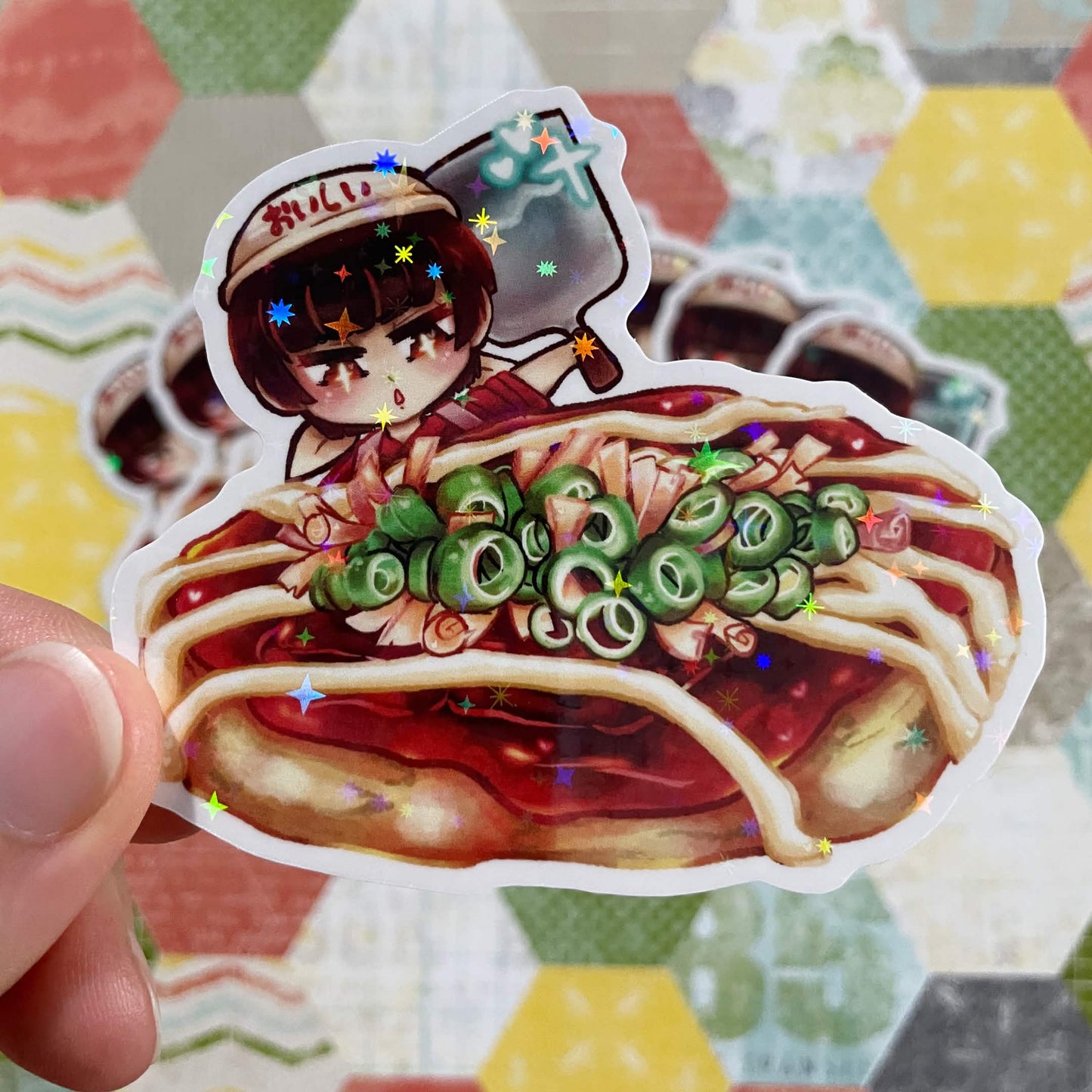 Japan 3x3 Holographic Sticker