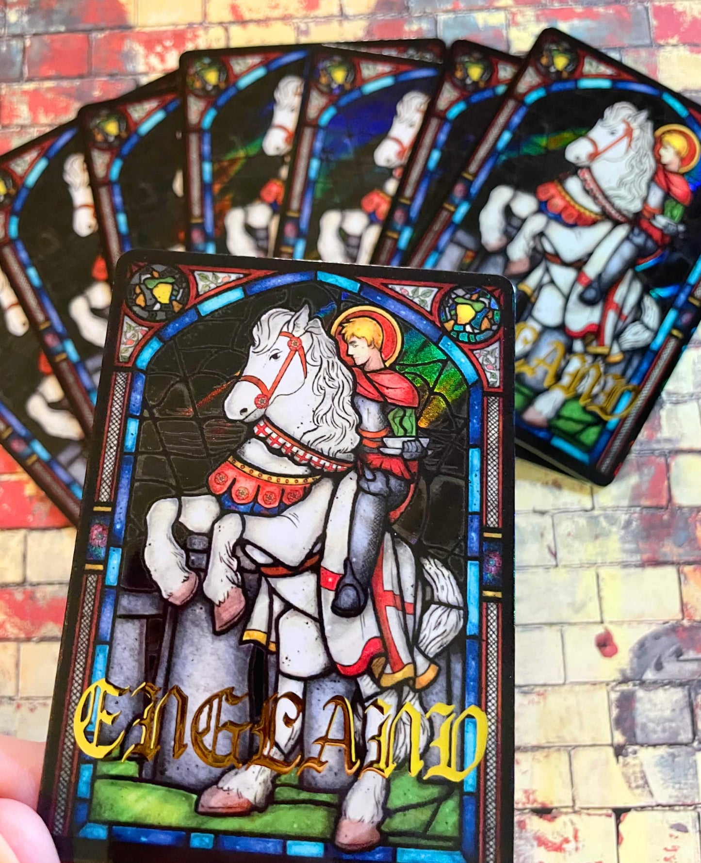 England Holographic Trading Card