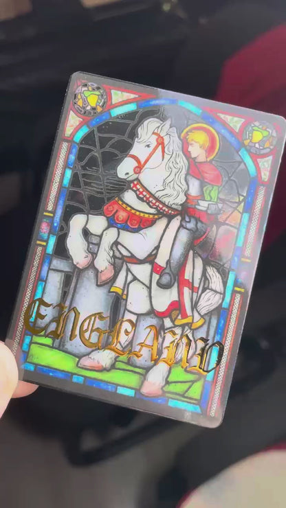 England Holographic Trading Card