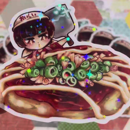 Japan 3x3 Holographic Sticker